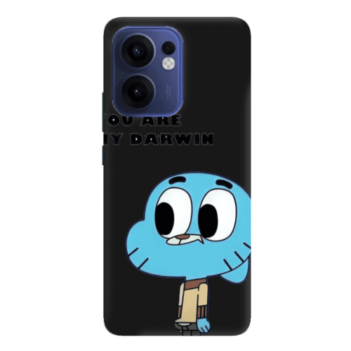 Oppo Reno 13 F You are my darwin Black Colored Silicone TPU Θήκη